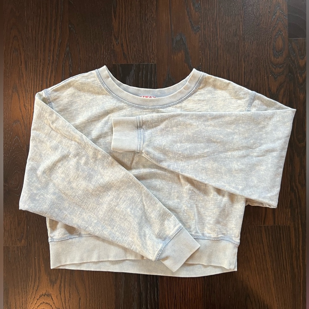 Altar’d State white and blue tie dye sweatshirt